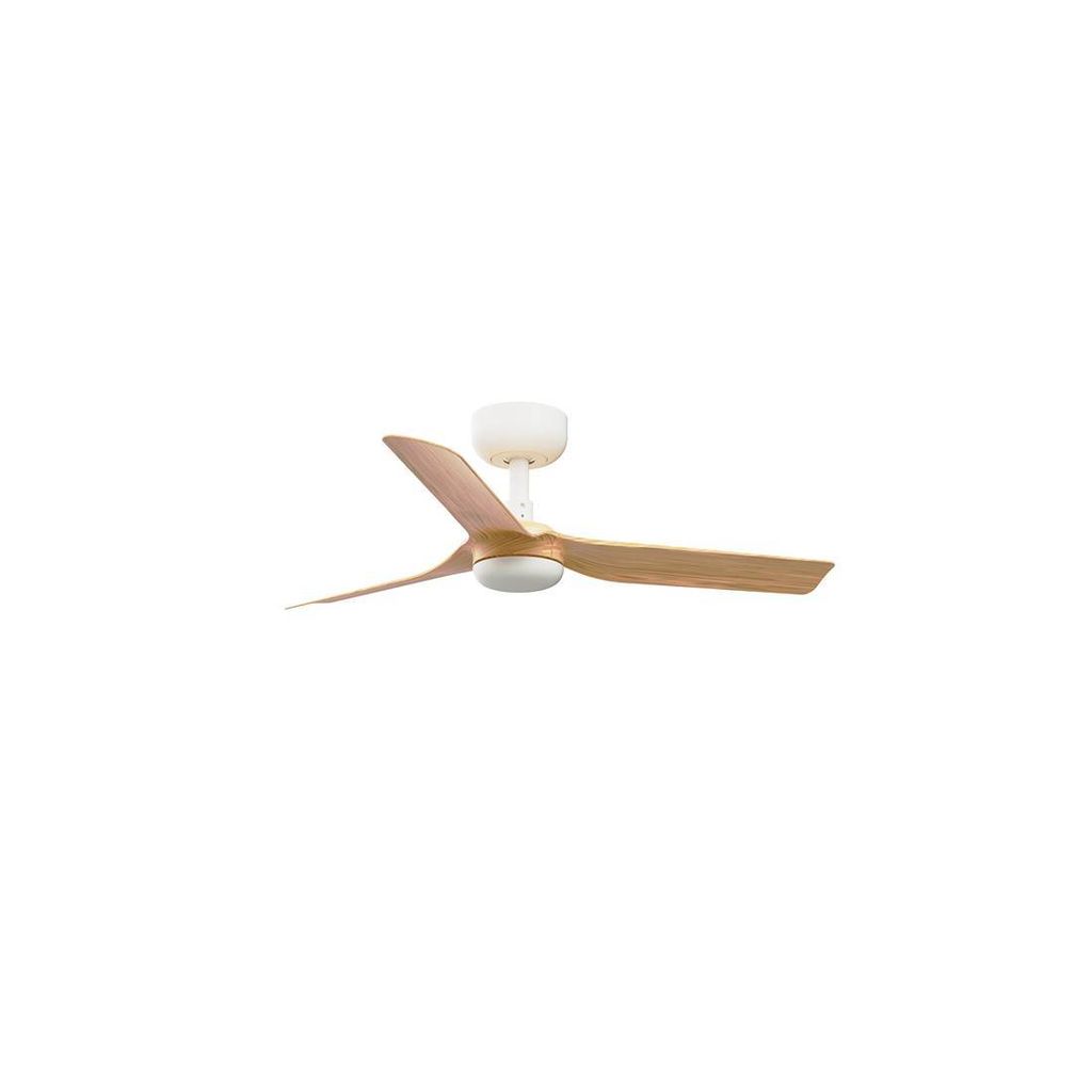 Energiespar Deckenventilator mit Fernbedienung Mini Punt 90 cm Weiß / Ahorn