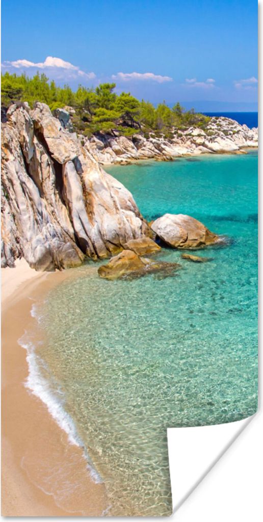 MuchoWow Poster Meer - Strand - Sommer 80x160 cm - Kinderzimmer