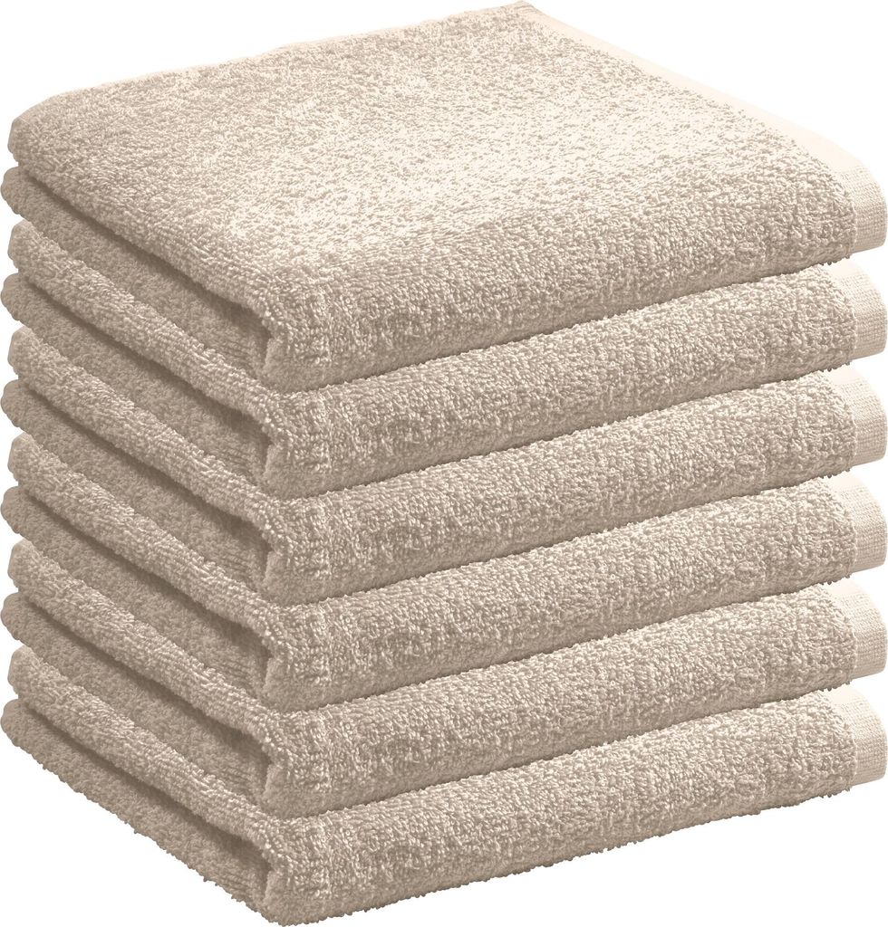 REDBEST Handtuch Oceanside" 6er-Pack beige 50x100 cm" Produktbild 