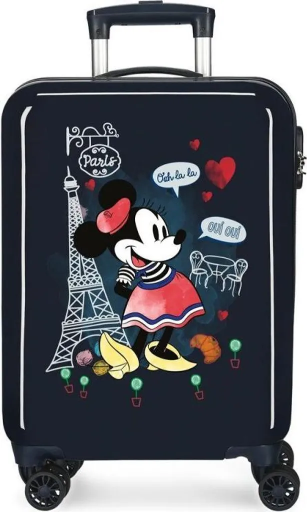 Valise cabine Minnie 55cm anti-choc : voyagez sans stress avec enfant