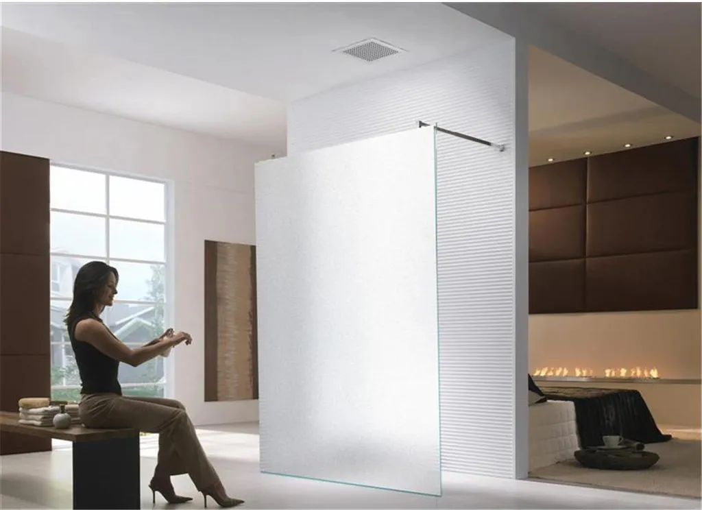 Douche Italienne Ouverte Walk-in 158x200 cm Verre Satiné Intimité 10mm