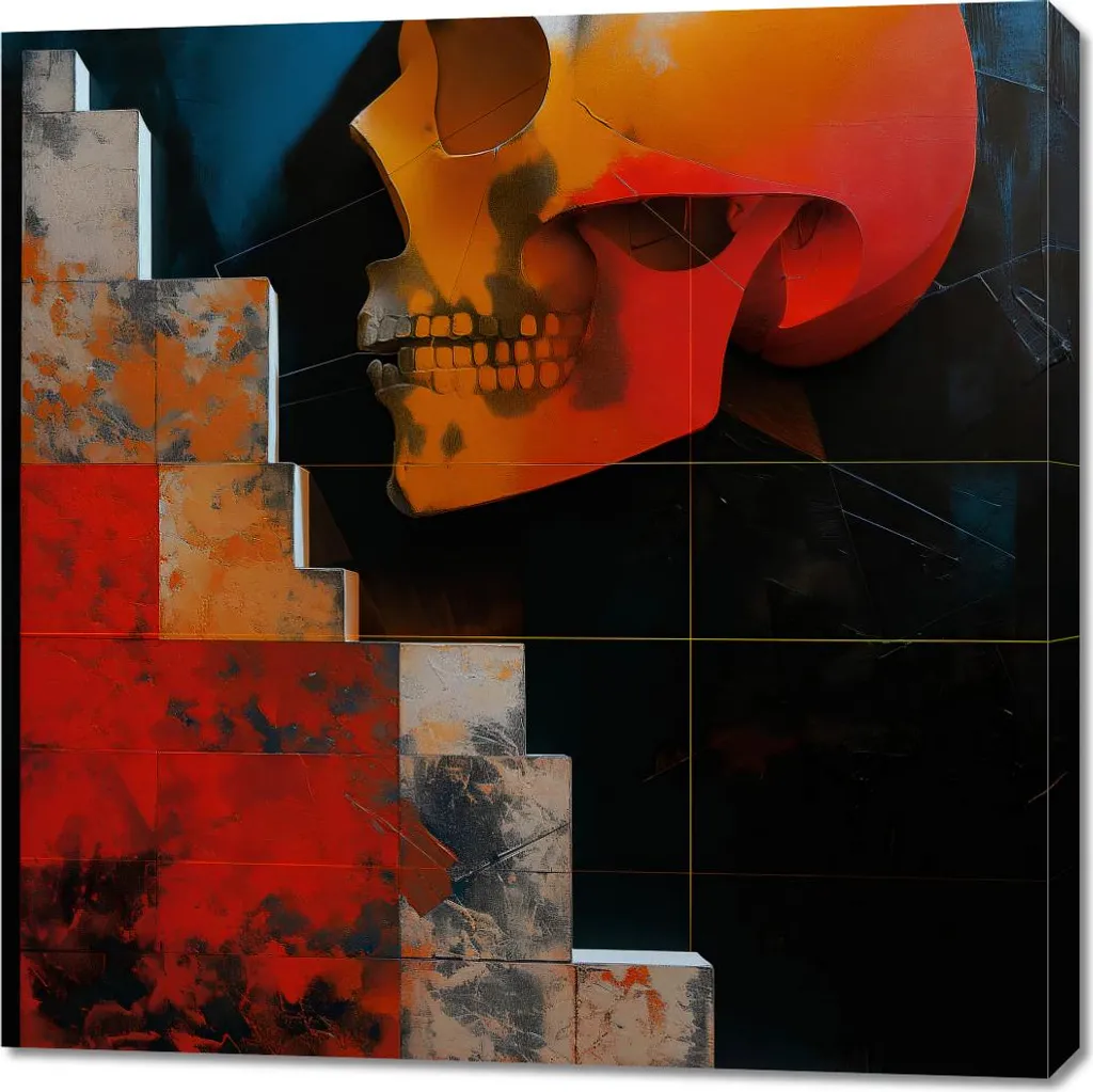 Tableau Érosion du paysage 90x90 cm - Décoration murale grand format