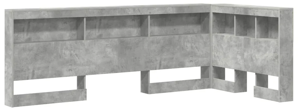 Tête de lit rangement 75 cm gris béton : fini le désordre en chambre