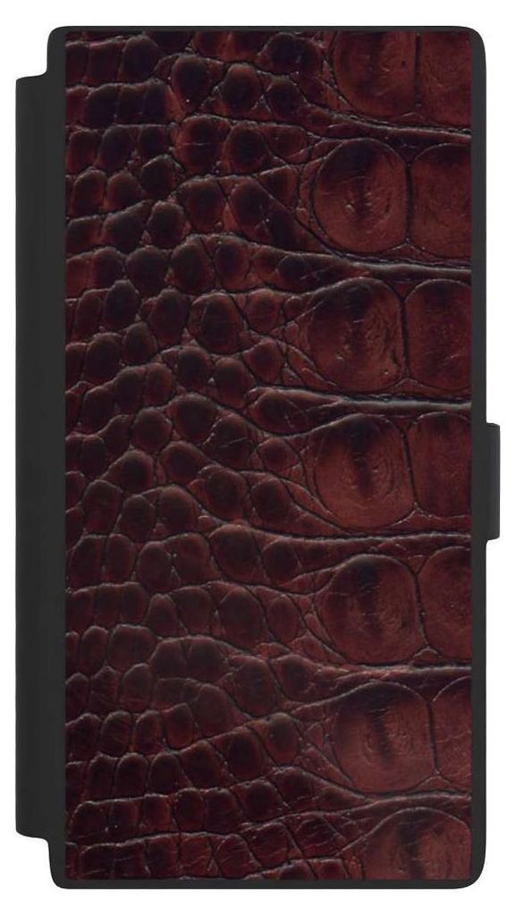 NIVOCASE Klapphülle für Samsung Galaxy S24 Ultra Handyhülle aus Kunst Leder NIVOflip schwarz Animalprint Krokodil Leder