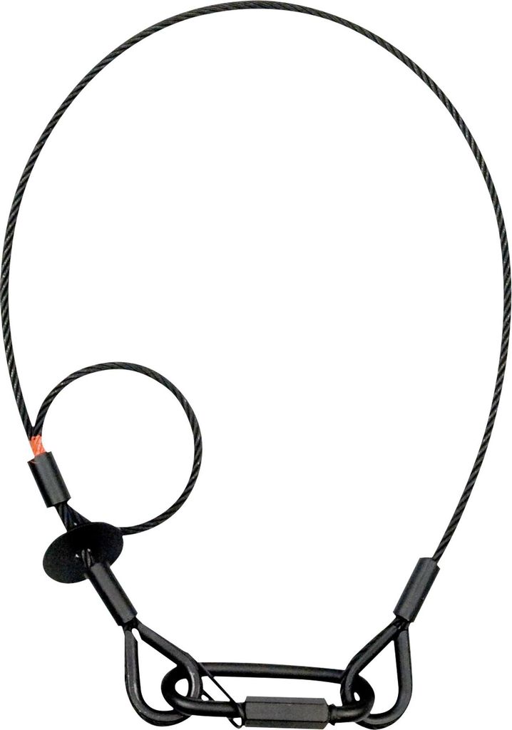Saveking Safety Cable 4 mm - BGV-C1 WLL: 40 kg - 60 cm - Schwarz