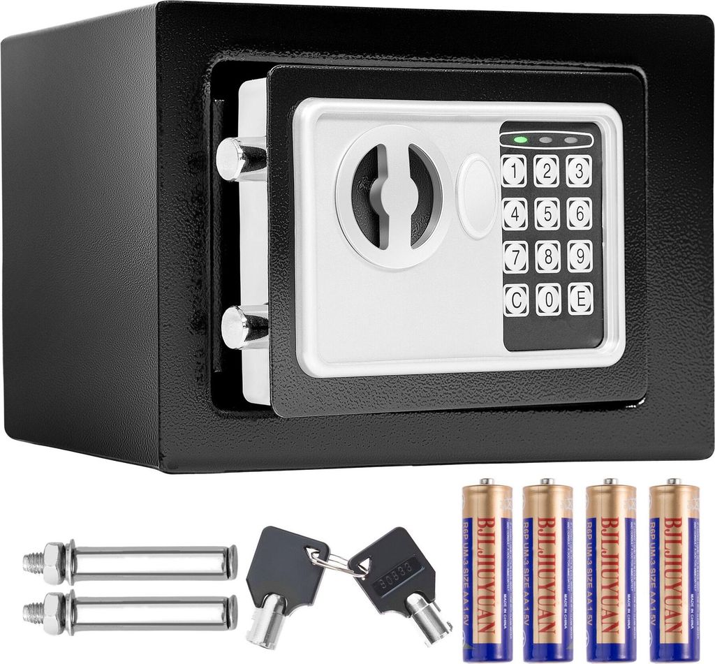 tectake® Elektronischer Safe 17 x 23 x 17 cm Produktbild 