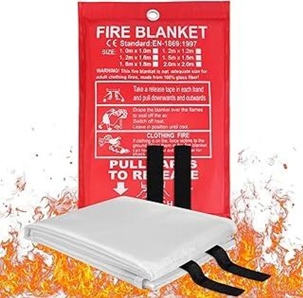 Coperta Antincendio Flintronic 1,5m x 1,5m | Sicurezza Cucina DIN EN 1869