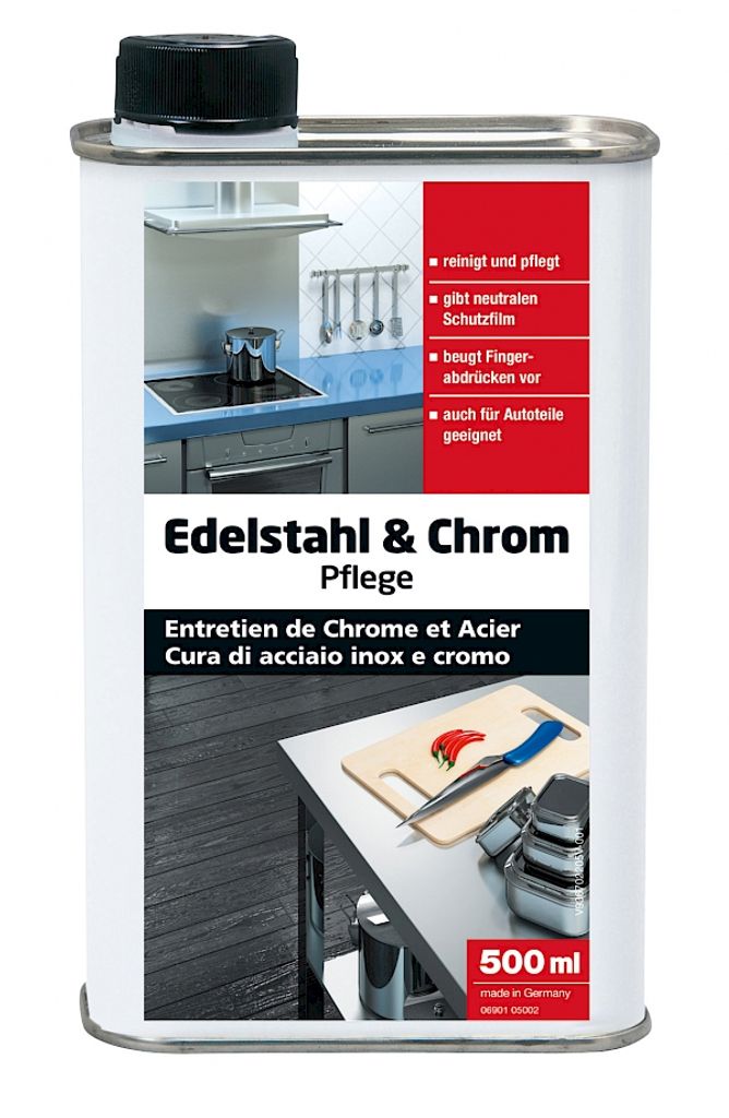 Wepos Edelstahl- und Chrompflege 500 ml