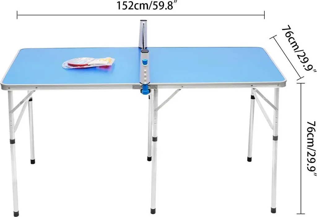 Mini table de tennis de table d'intérieur pliable avec accessoires