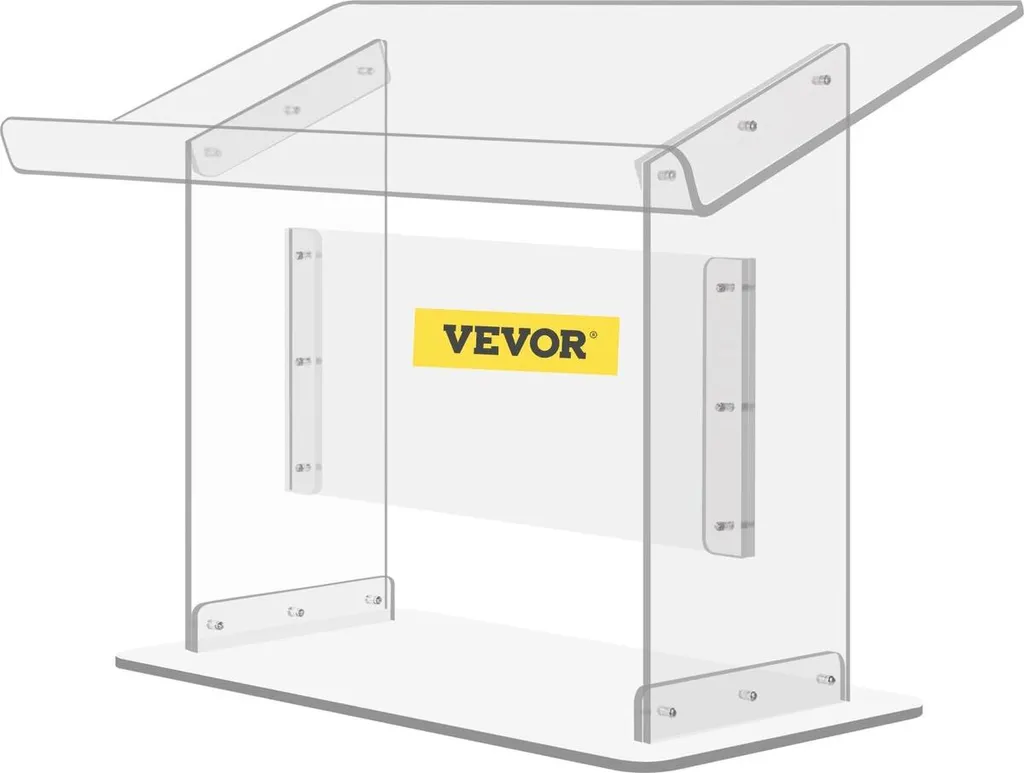 Pupitre de table en plexiglas transparent pour conférence et église - 10