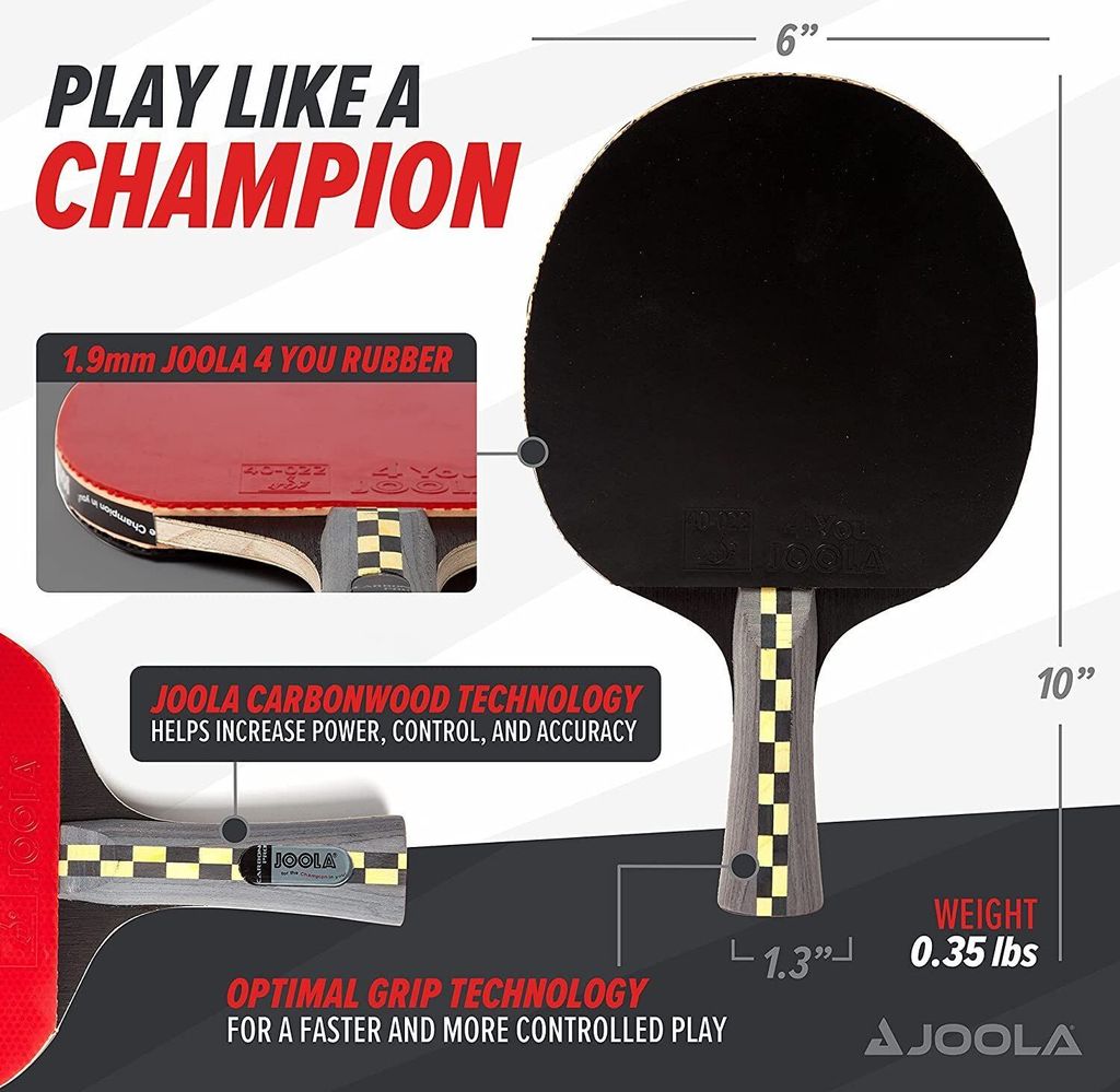 JOOLA pálka na stolný tenis Carbon Pro ITTF schválená pálka Obrázok produktu 13