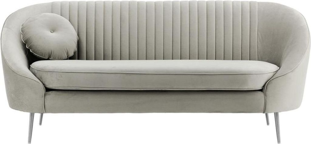 2,5-Sitzer Sofa Kooper mit Ziernähten-Velluto 15-chrome metal