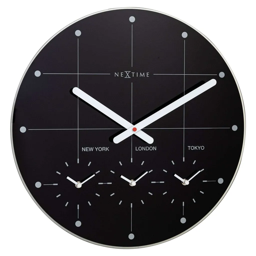 Horloge Murale Géante NeXtime Big City 43cm Noire pour Salon Chic