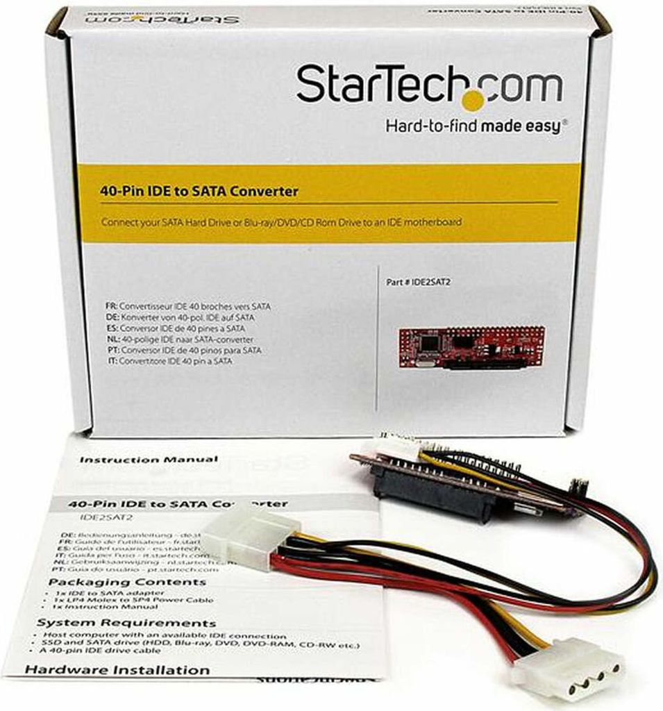 StarTech.com 40 Pin IDE PATA auf SATA Adapter für HDD / SSD Produktbild 