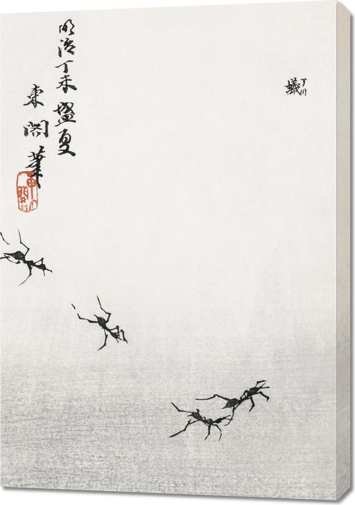 Bild 70x100cm Ameisenweg Morimoto Toko Japanisch Vintage für das Wohnzimmer