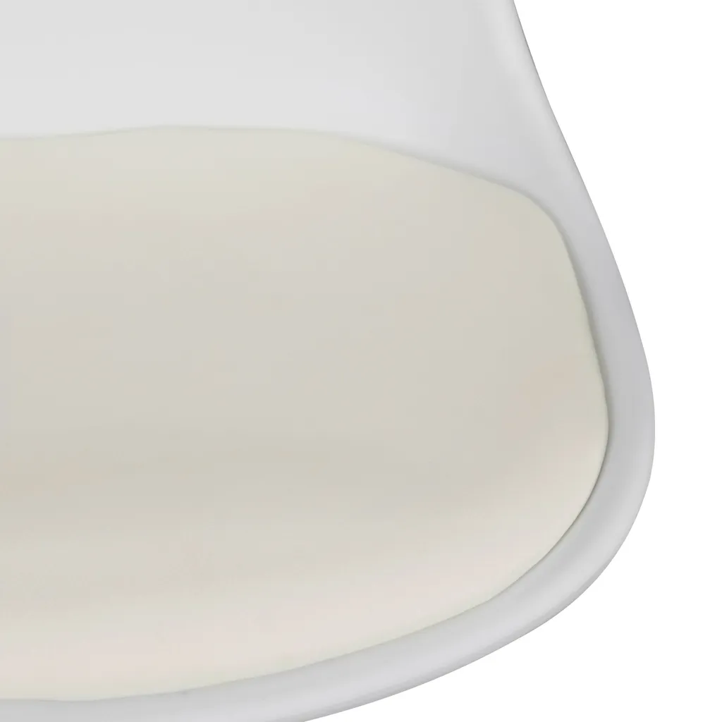 Tabouret de siège KORSIKA blanc - Chaise de bar design en similicuir - 9