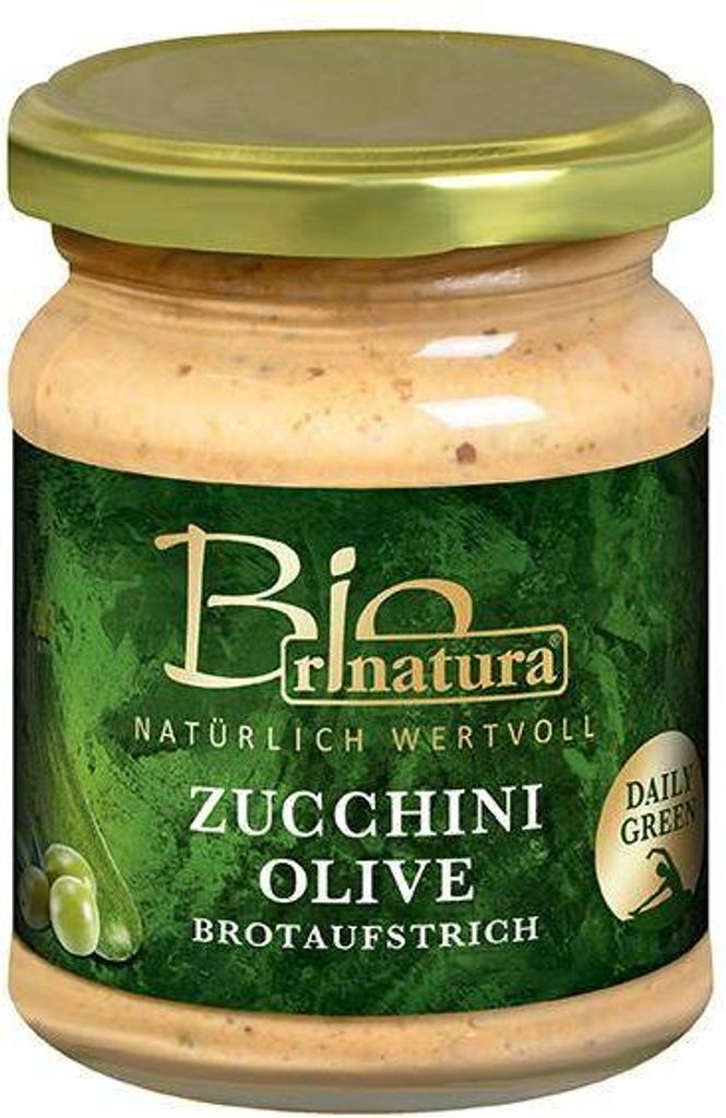 Rinatura Zucchini Olive Brotaufstrich  115 G Glas Vegan Produktbild 
