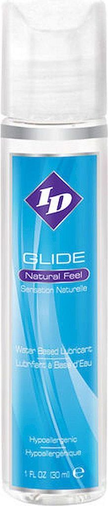 ID Lubricants Glide Natural Feel Water-Based Personal Lubricant Pocket Bottle 1 Fl Oz