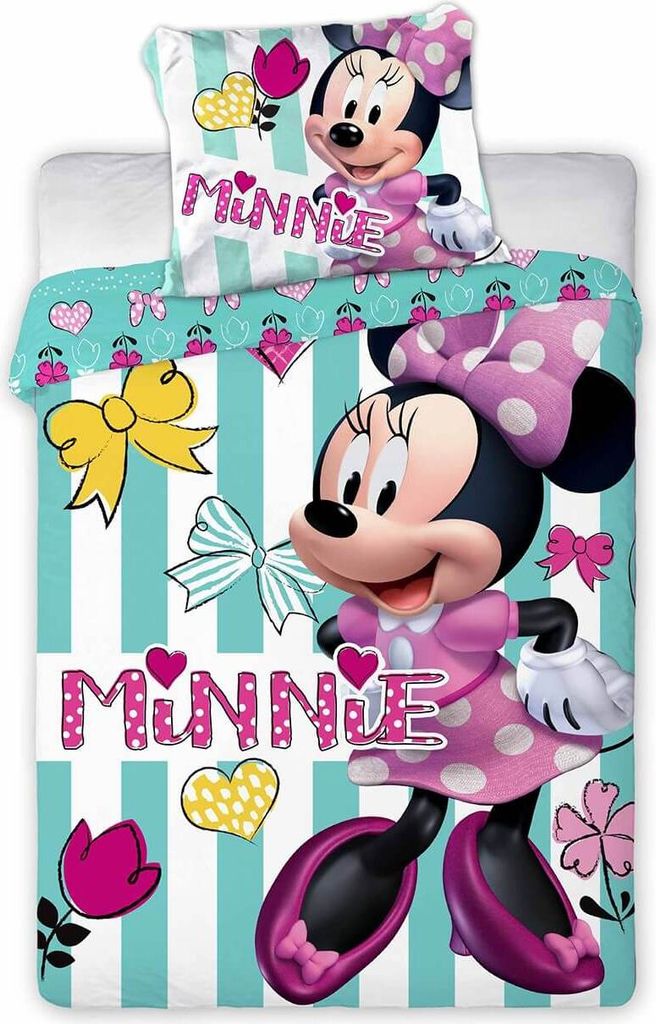 Disney dětské oboustranné povlečení Minnie Mouse mašle Obrázek produktu
