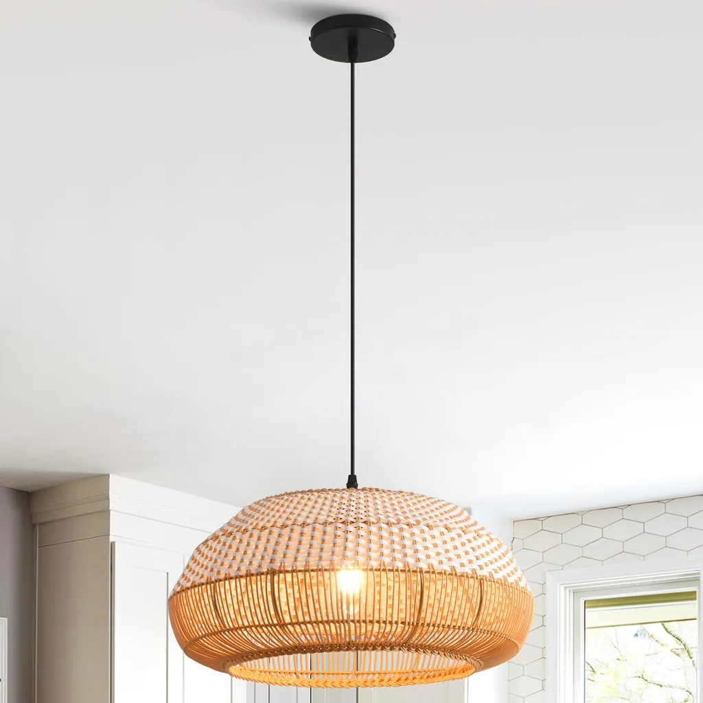 Suspension rotin Parrot Uncle 48 cm : l'éclairage chaleureux sans éblouir