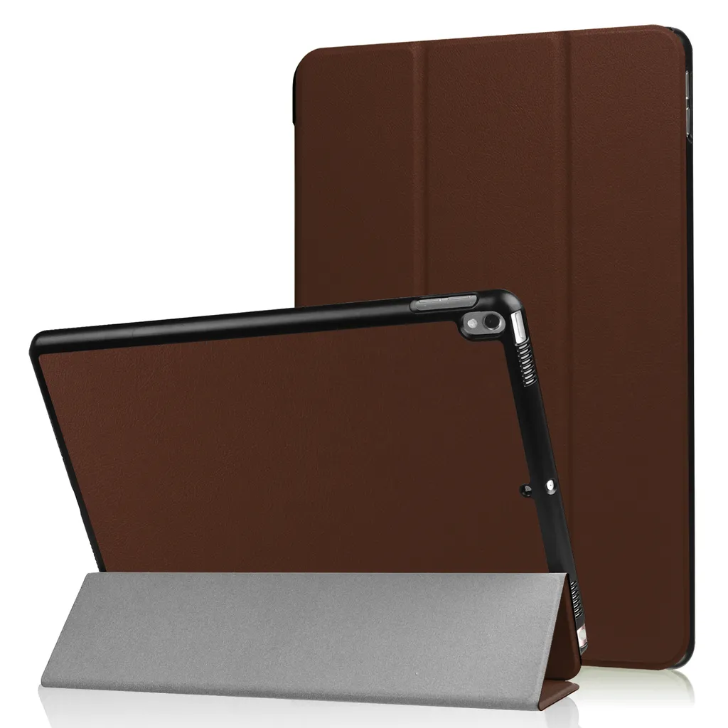 Protezione per tablet per Apple iPad Pro 2017 e iPad Air 3 2019 10,5 pollici Custodia rigida ultra sottile con funzione Wake & Sleep (marrone)