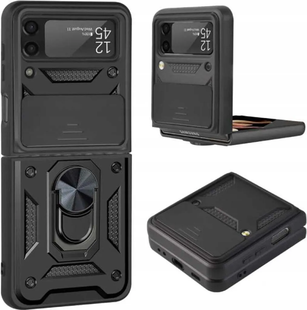 Custodia Professionale Samsung Z Flip 3 SPACECASE Camring Nero - 5