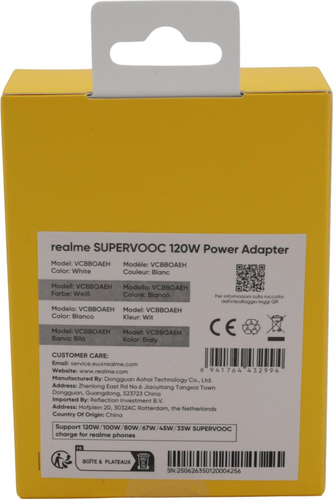 realme SUPERVOOC 120W Power Adapter Wit realme SUPERVOOC 120W Power Adapter Wit