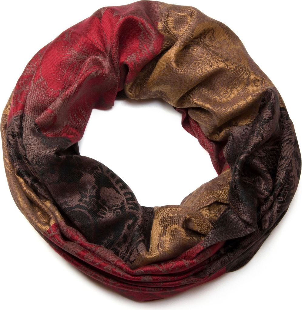 styleBREAKER Damen Loop Schlauchschal mit Blumen, Hibiskus Produktbild 