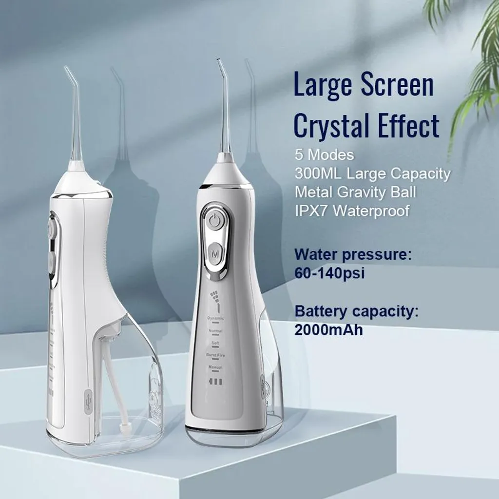 INF Hydropulseur Électrique Portable Noir - Jet Dentaire Rechargeable USB