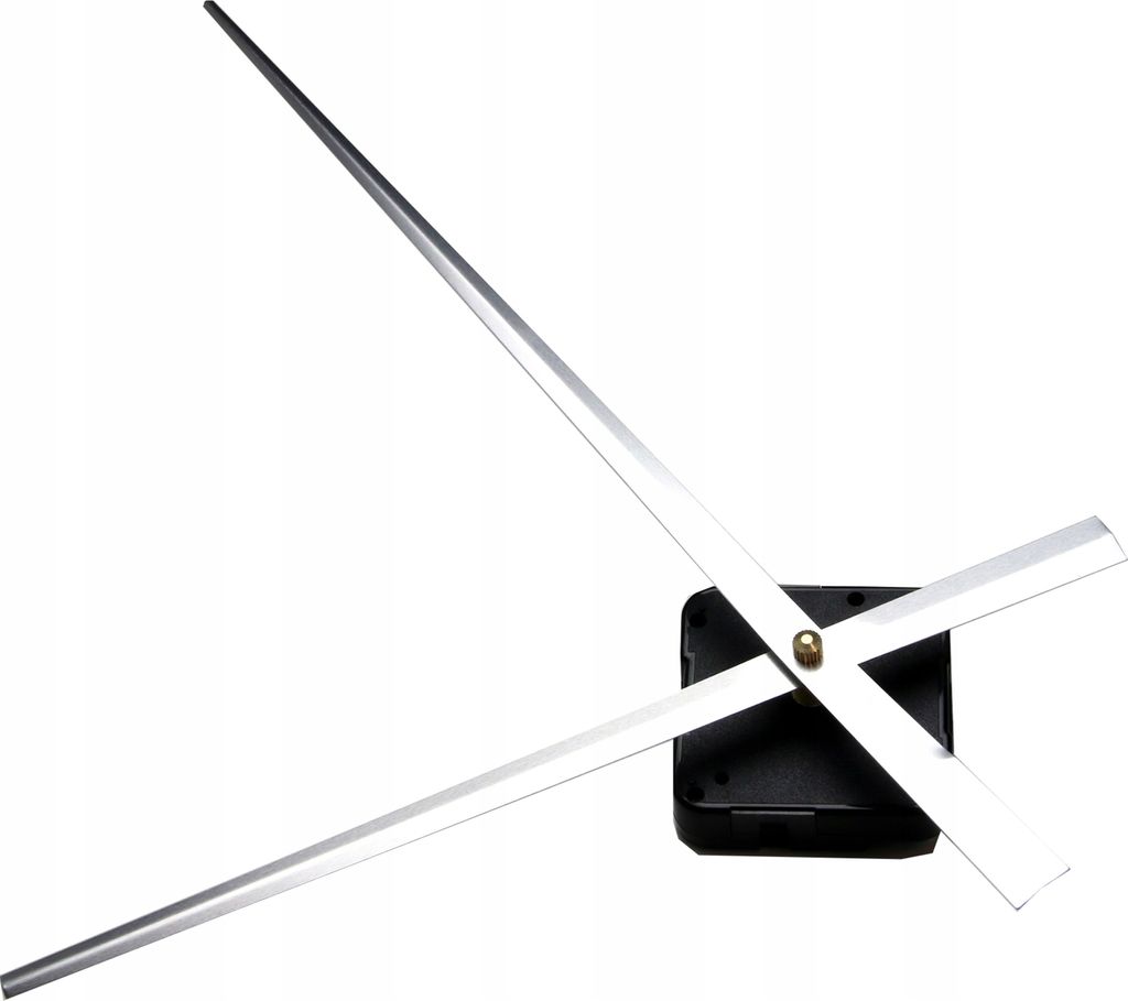 Mechanismus HT Zeiger Lange Uhr Silber 24cm, Springende Mechanik, Quarzwerk