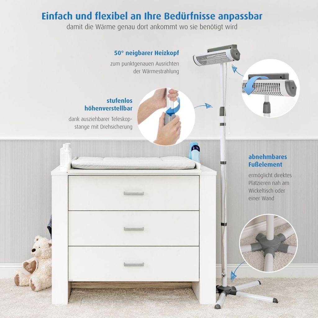 reer EasyHeat Flex Wickeltisch-Wärmestrahler, Produktbild 11