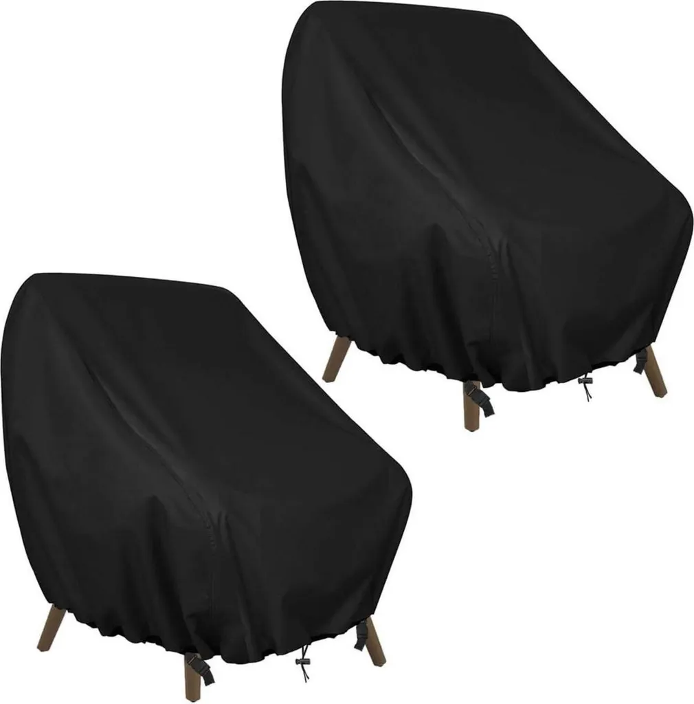 Custodia Protettiva Sedie Giardino Oxford Nero 89x97x74cm 2 Pezzi