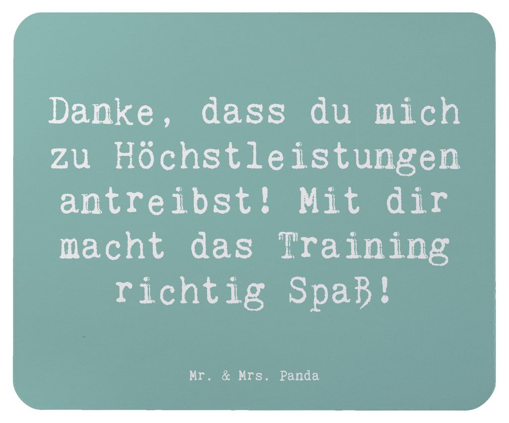 Mr. & Mrs. Panda Mauspad Spruch Motivierender Fitness-Trainer - Meeresbrise - Geschenk, Dankbarkeit, Mousepad, Unterstützung, pc mausunterlage, Be...