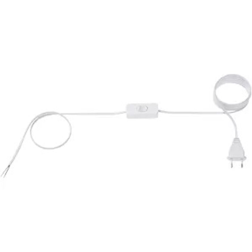 BACHMANN Zuleitung 2x0,75 1,8m schwarz, H03VVH2-F Eurostecker unverp. Schalter