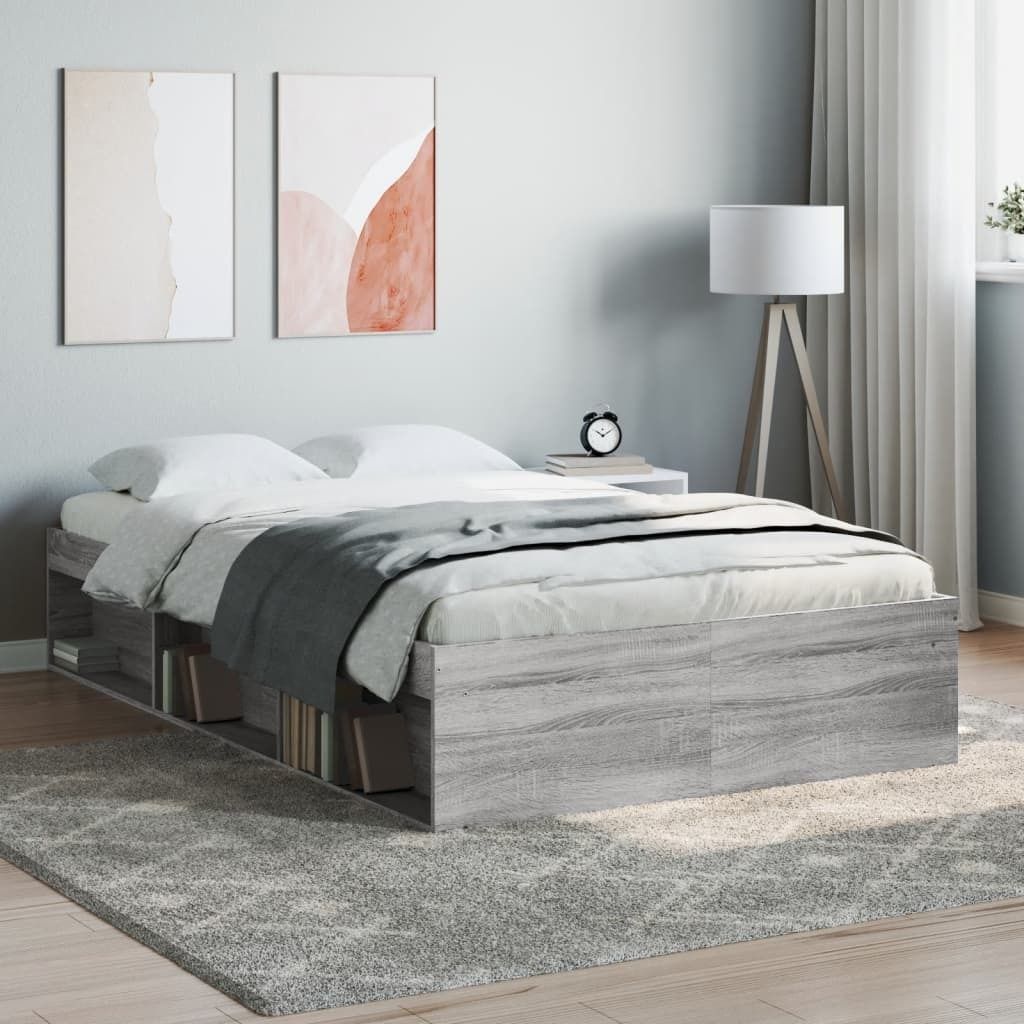 Maison Exclusive - Bettgestell Grau Sonoma 120x200 cm