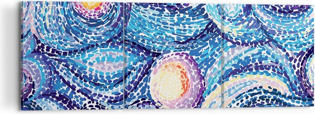Bild auf Leinwand - Leinwandbild - Abstraktion modern - 120x40cm - Wand Bild - Wanddeko - Leinwanddruck - Bilder - Kunstdruck - Wanddekoration - Le...