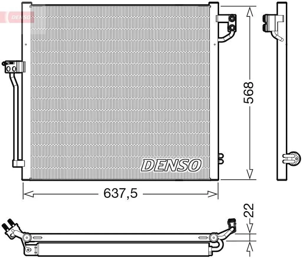 Condenseur clim DENSO DCN17058 - Haute résistance thermique OE 995000002