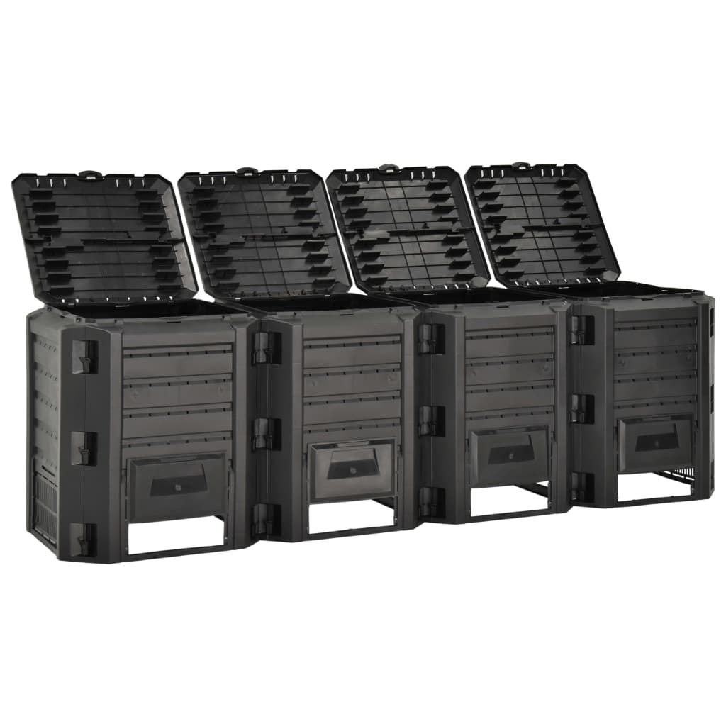 "SALE 2026" Gartenkomposter Schwarz 1600 L - Komposter DE2161995