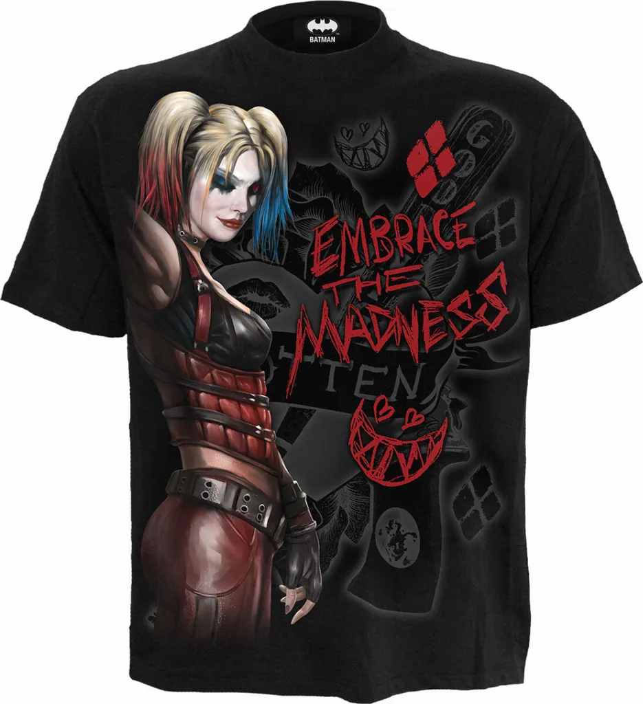 T-shirt Harley Quinn Noir XL Robuste qui ne se Déforme pas au Lavage