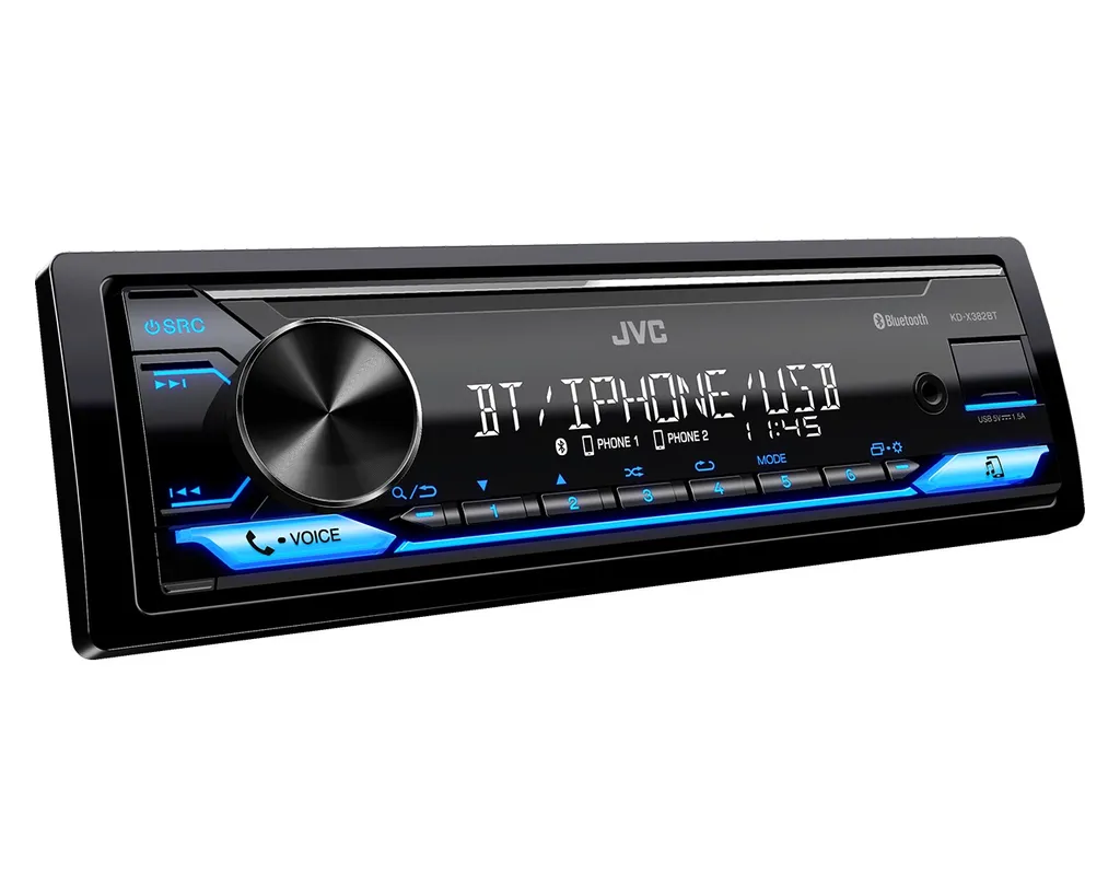 JVC KDX-382BT Autoradio Mains Libres Bluetooth et Éclairage Multicolore