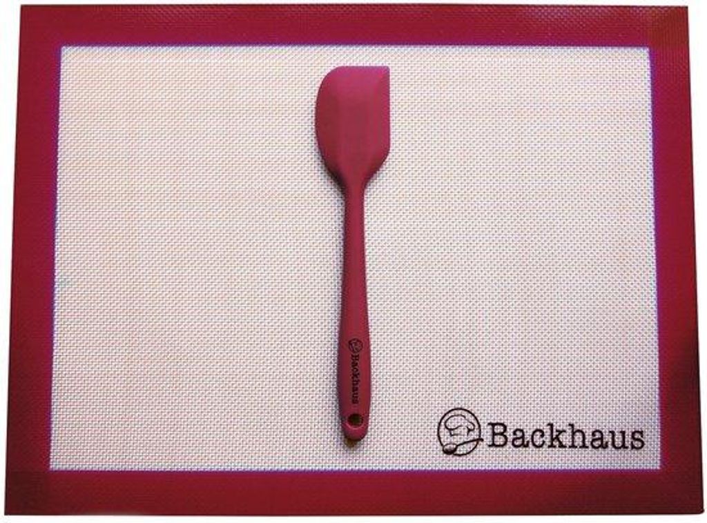Silikonische Anti-aanbakmat für gesundes Kochen ohne Fett und Backpapier, 40x30cm, rot