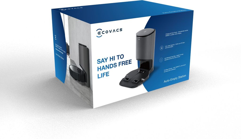 ECOVACS automatische Absaugstation für DEEBOT N8, T8 und T9 – 30 Tage handfrei