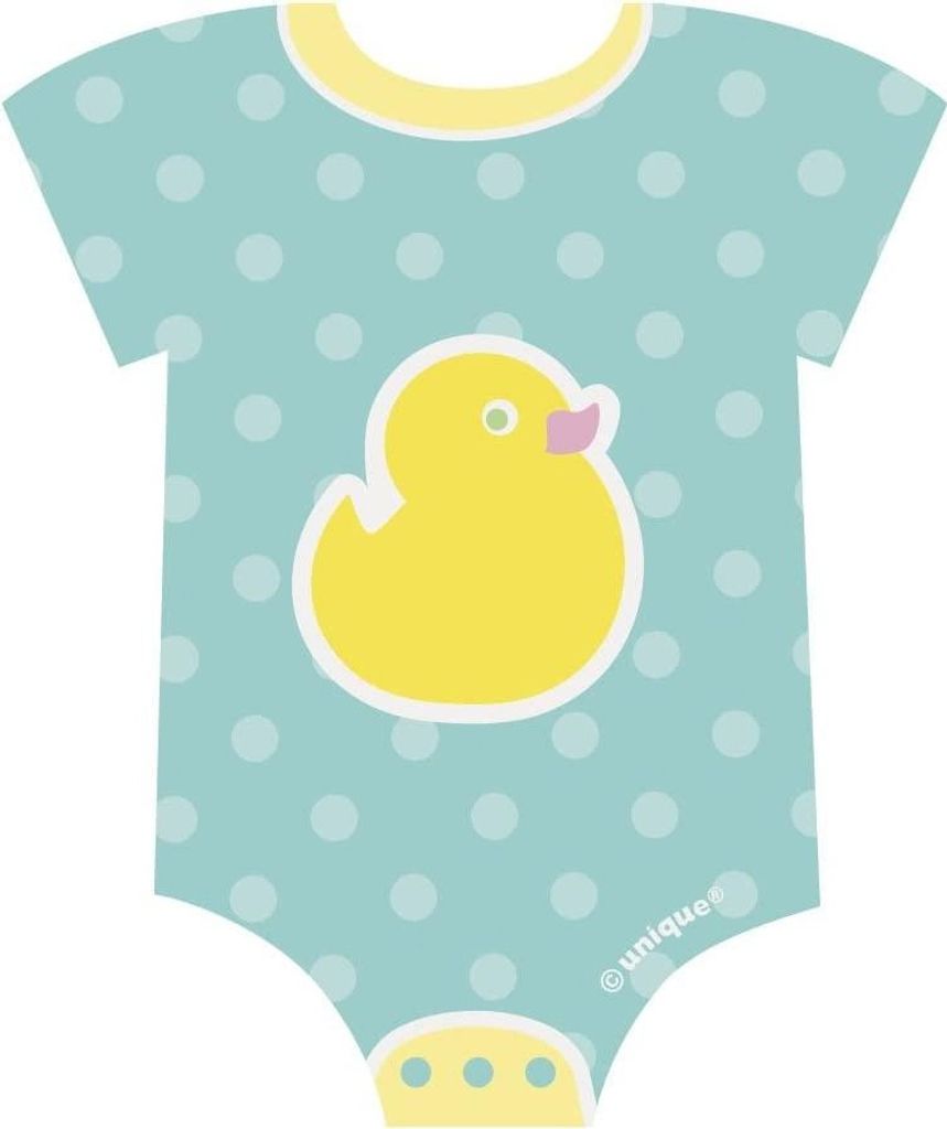 Unique Party - Punktemuster - Dekoration, Papier, Baby Shower 24er-Pack SG35516 (Einheitsgröße) (Blau/Gelb)
