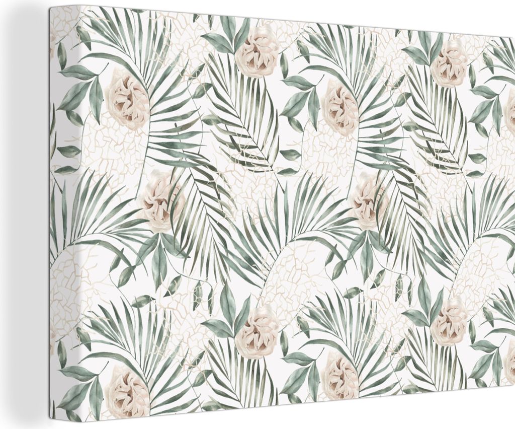 OneMillionCanvasses - Leinwandbilder - 140x90 cm, Monstera - Palmenblatt - Dschungel - Tropisch, Wandbilder Kunstdruck Wanddekoration - Foto auf ...