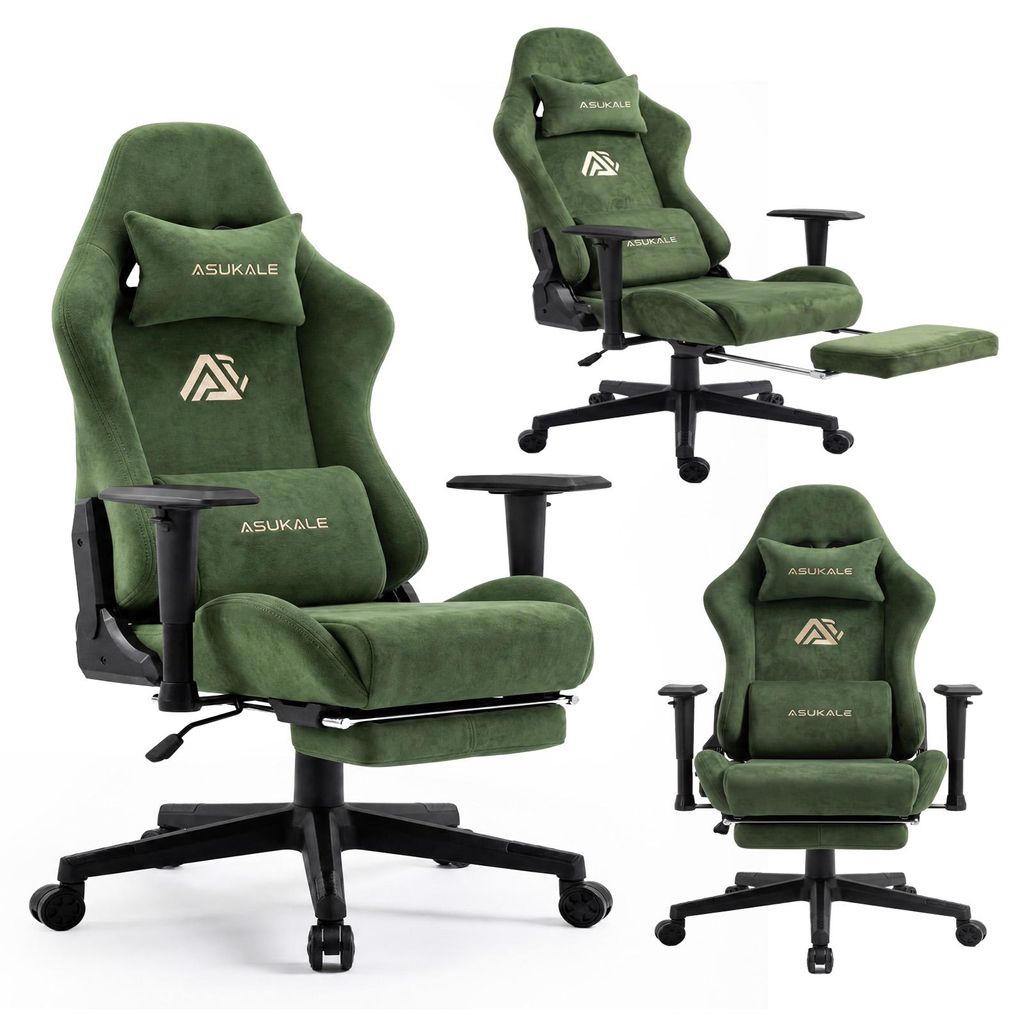 CRELIV -Ergonomischer Gamingstuhl aus Samt mit Produktbild 