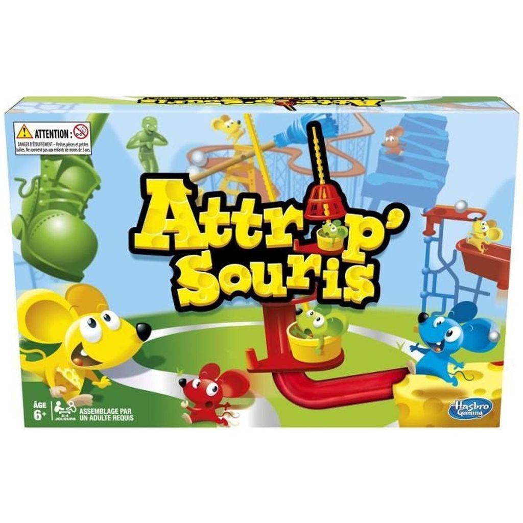 The image shows the box of the board game 'Attrap'Souris'.