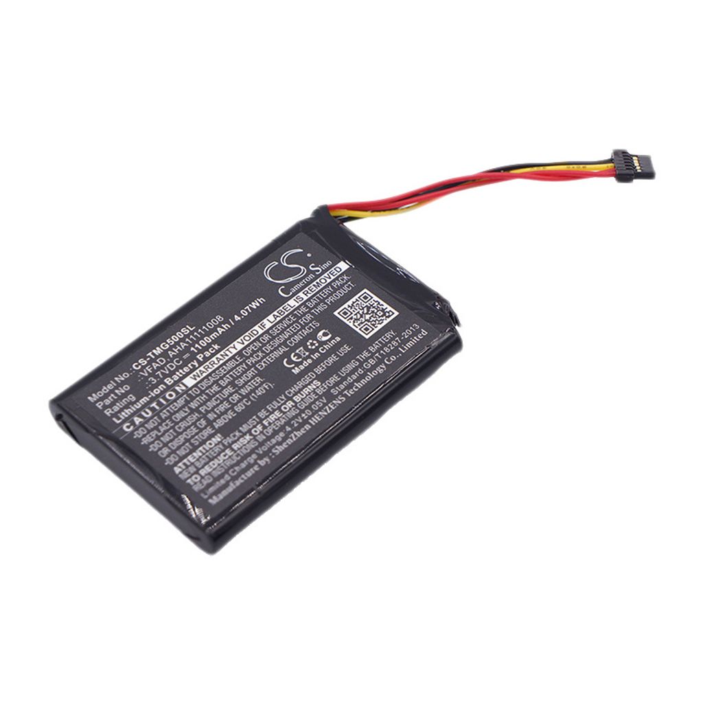 A black lithium-ion battery pack with a wire connector.