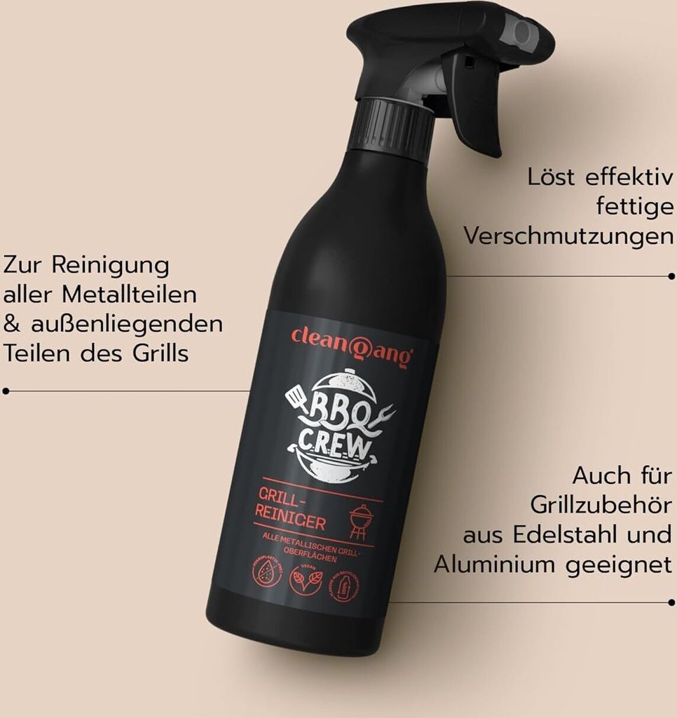 Cleangang Grillreiniger Set 5-Teilig - Kraftvolle Produktbild 4