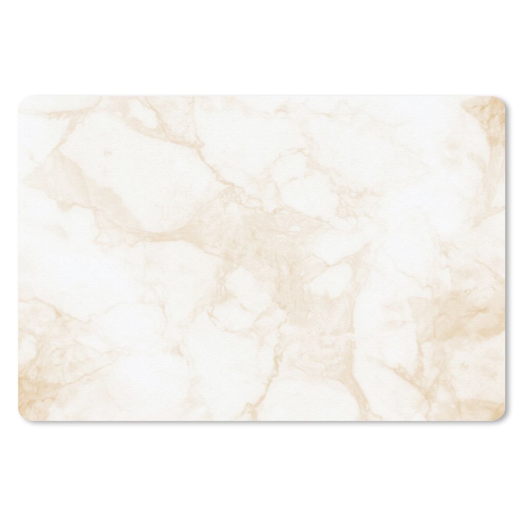 MuchoWow Schreibtischunterlage Marmor - Weiß - Gold - Luxus 60x40 cm - XXL Mauspad - Großes Mauspad