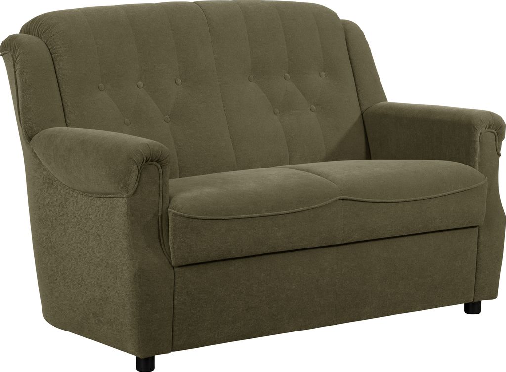 Max Winzer Sofa 2-Sitzer Freiburg - Flockstoff grün - Maße: 133 x 83 x 89 cm